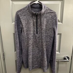 Lululemon Men's Gray Quarter-Zip Pullover Sweater